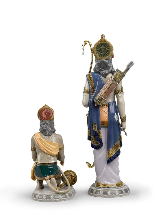 Lakshman and Hanuman Sculpture. Limited Edition
