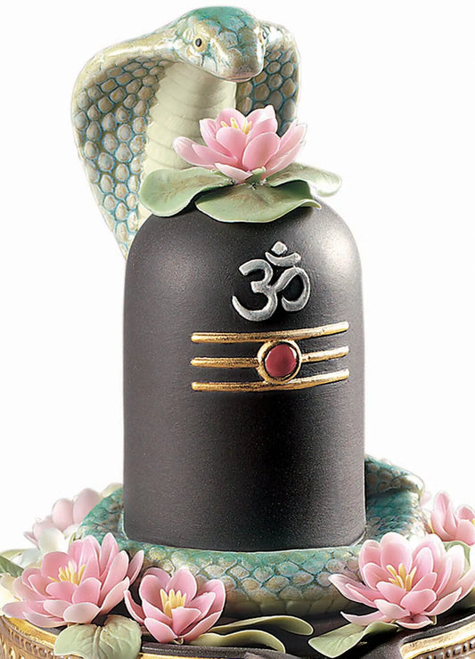 Lingam Figurine. Golden Lustre