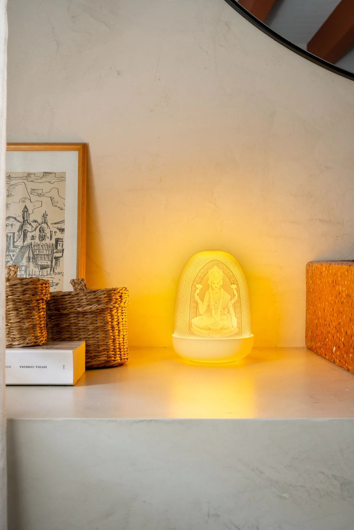 Lord Ganesha & Goddess Lakshmi Dome table lamp