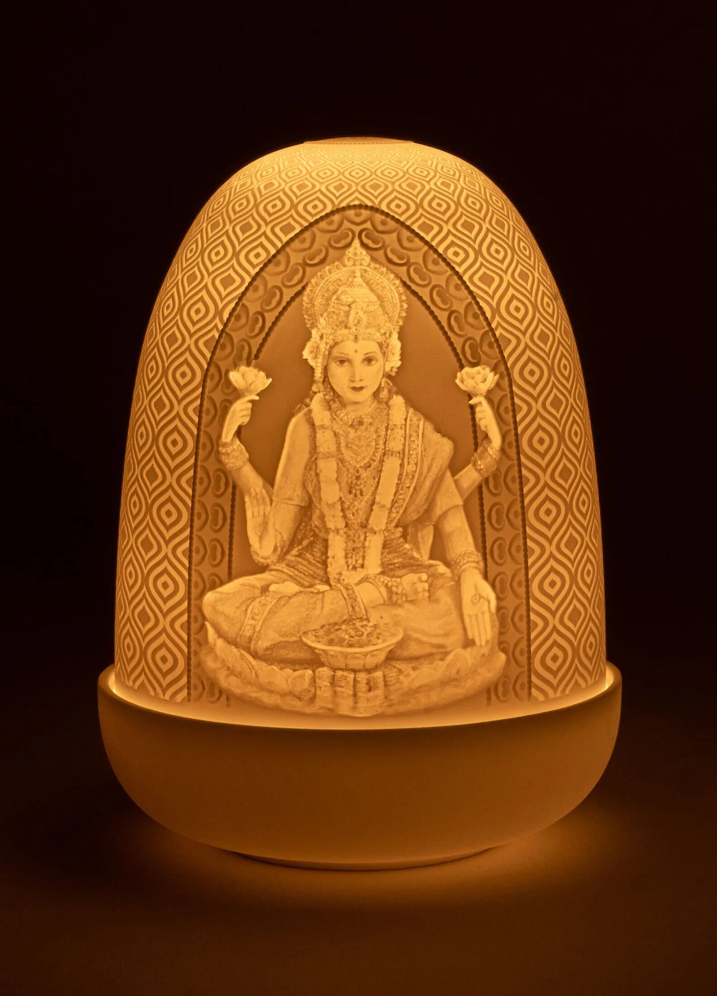 Lord Ganesha & Goddess Lakshmi Dome table lamp