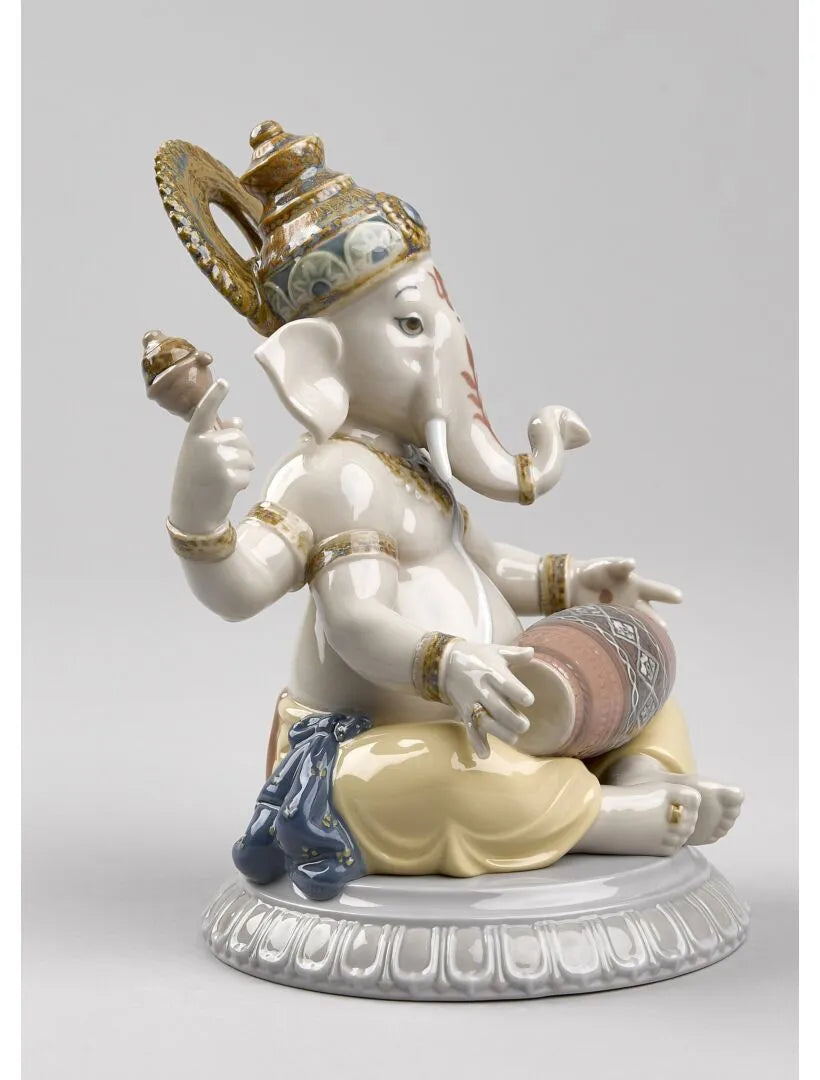 Mridangam Ganesha Figurine