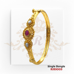 "Display Only Call for Availability and Price" Gold Single Bangle  Kaajal Collection RJB3003