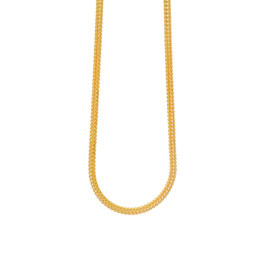 Gold chain necklace with fine woven link design, elegant handcrafted jewelry for men and women – Regal Jewels Chicago RJC30859