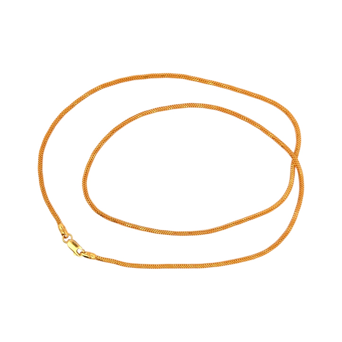 Gold chain necklace with fine round snake link design and lobster clasp, elegant handcrafted unisex jewelry – Regal Jewels Chicago RJC30861B