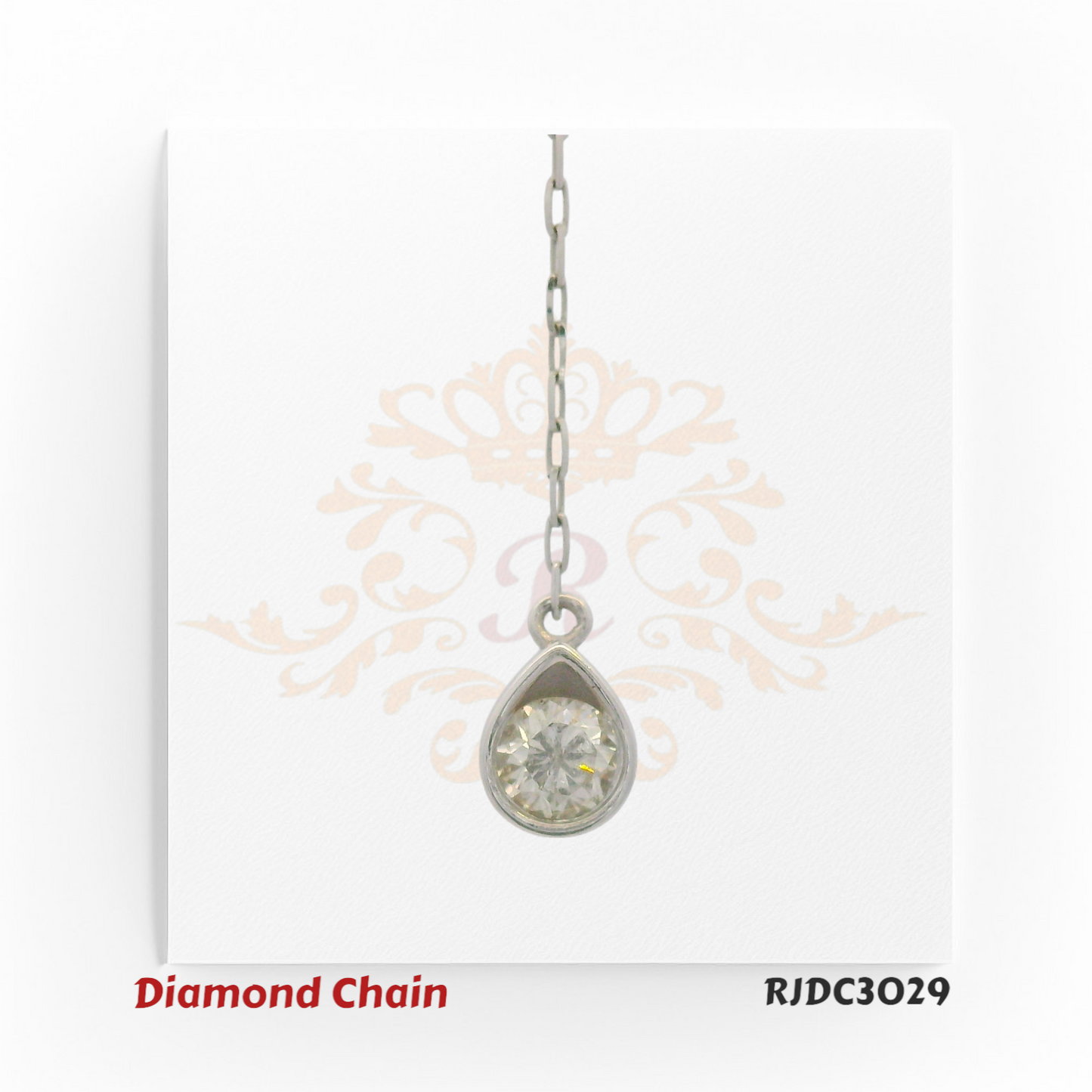 Elegant Y-shaped diamond chain in platinum and 18kt gold with bezel-set dual diamonds – RJDC3029