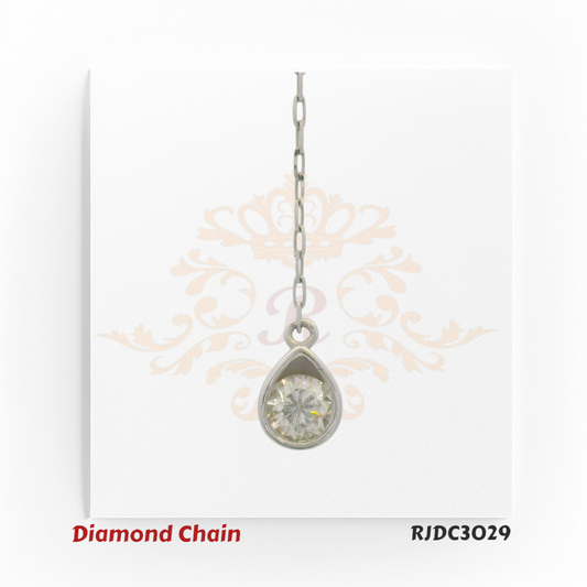 Elegant Y-shaped diamond chain in platinum and 18kt gold with bezel-set dual diamonds – RJDC3029