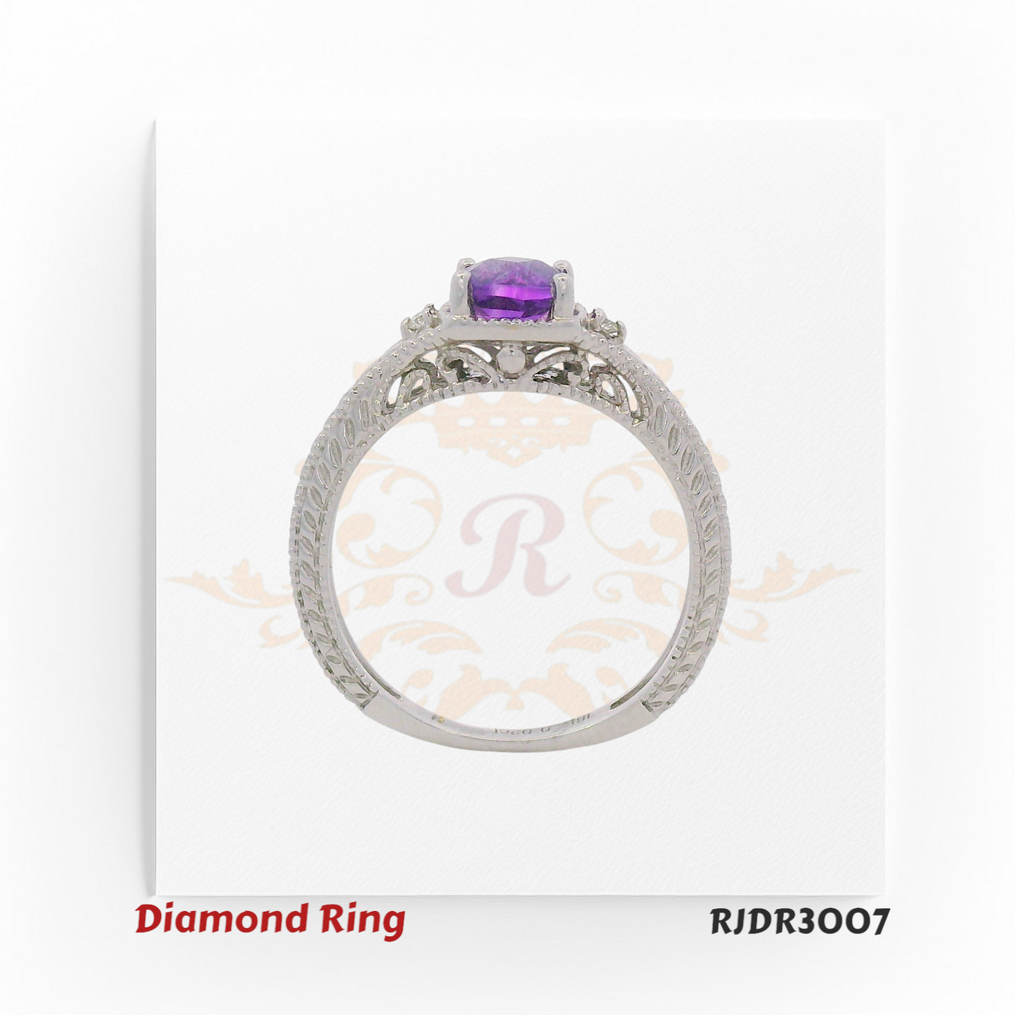 Minimalist 18kt yellow gold ring featuring a refined touch of sparkle from a single diamond accent – RJDR3007.