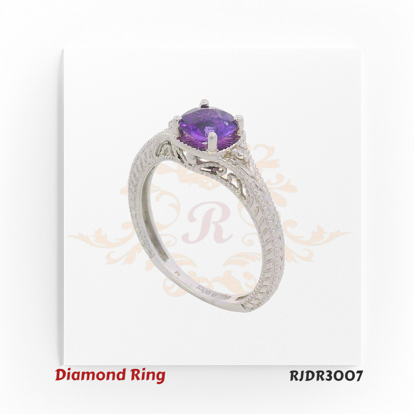 Sleek 18kt yellow gold ring designed in a minimalist style, enhanced with a delicate diamond accent – RJDR3007.