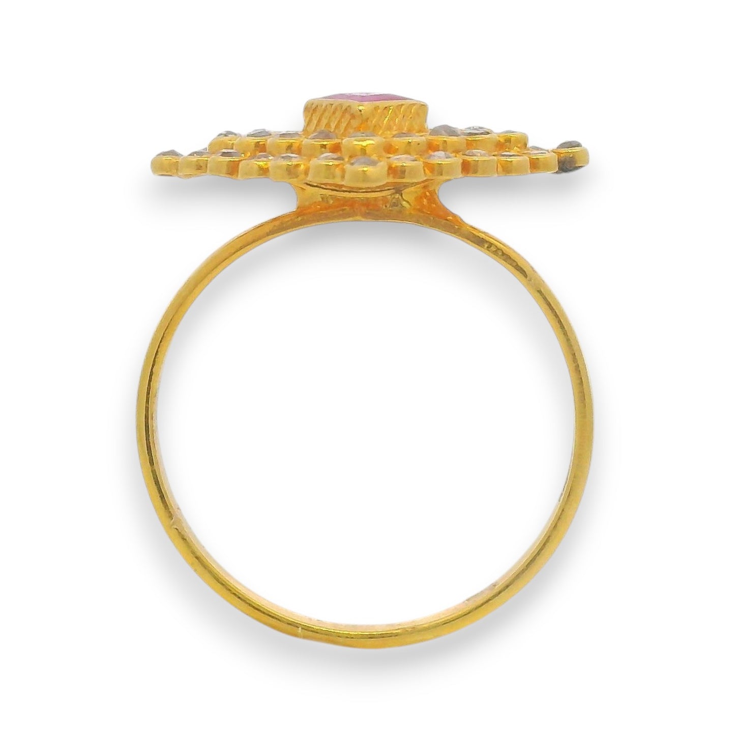 22kt Gold Ruby & Diamond Uncut Ladies Ring – RJDR3266