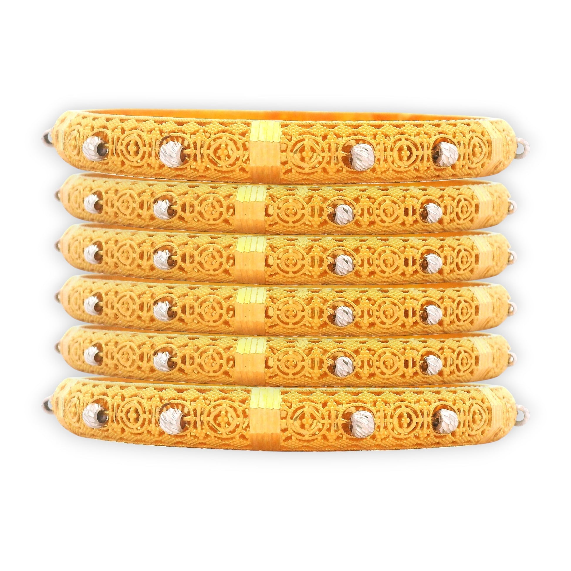 “22kt Gold Ladies Bangles RJLB3334A – Intricate filigree design with studded ball accents – Regal Jewels Chicago”
“Elegant RJLB3334A gold bangles set – Handcrafted filigree women’s jewelry – Regal Jewels USA”
“Designer 22kt gold bangles RJLB3334A – Traditional filigree with round ball detailing – Regal Jewels Chicago”