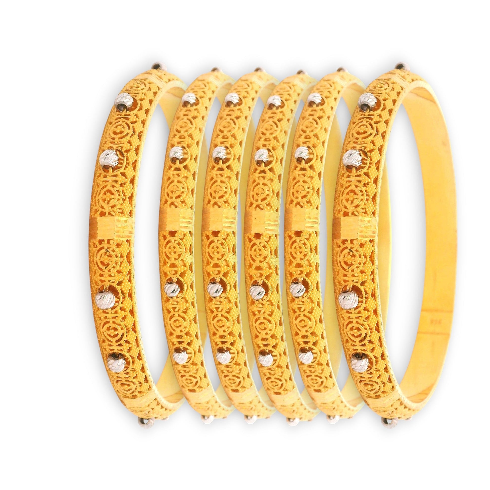 “22kt Gold Ladies Bangle RJLB3334B – Handcrafted filigree design with textured accents, 2.4 inch – Regal Jewels Chicago”
“Elegant 22kt gold bangle RJLB3334B – Traditional filigree craftsmanship, women’s jewelry 2.4 inch – Regal Jewels USA”
“RJLB3334B 22kt gold ladies bangle – Intricate cutwork filigree with classic detailing, 2.4 inch – Regal Jewels Chicago”