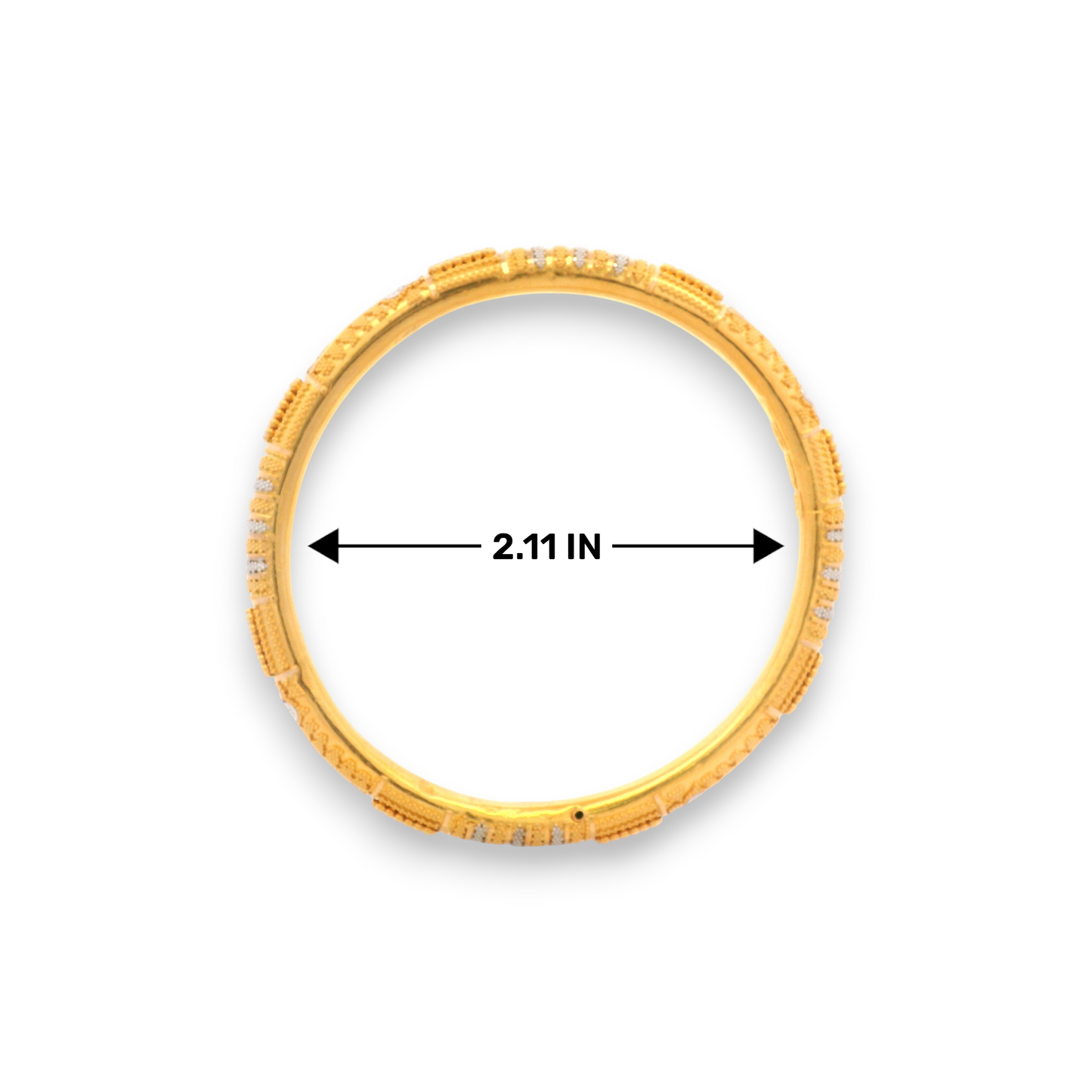 “22kt Gold Ladies Bangles RJLB3406B – Intricate dual-tone design with bead detailing – Regal Jewels Chicago”
“Elegant 22kt gold bangle set RJLB3406B – Traditional handcrafted detailing for women – Regal Jewels USA”
“Regal Jewels RJLB3406B – 22kt gold ladies bangles with fine texture and stylish craftsmanship”