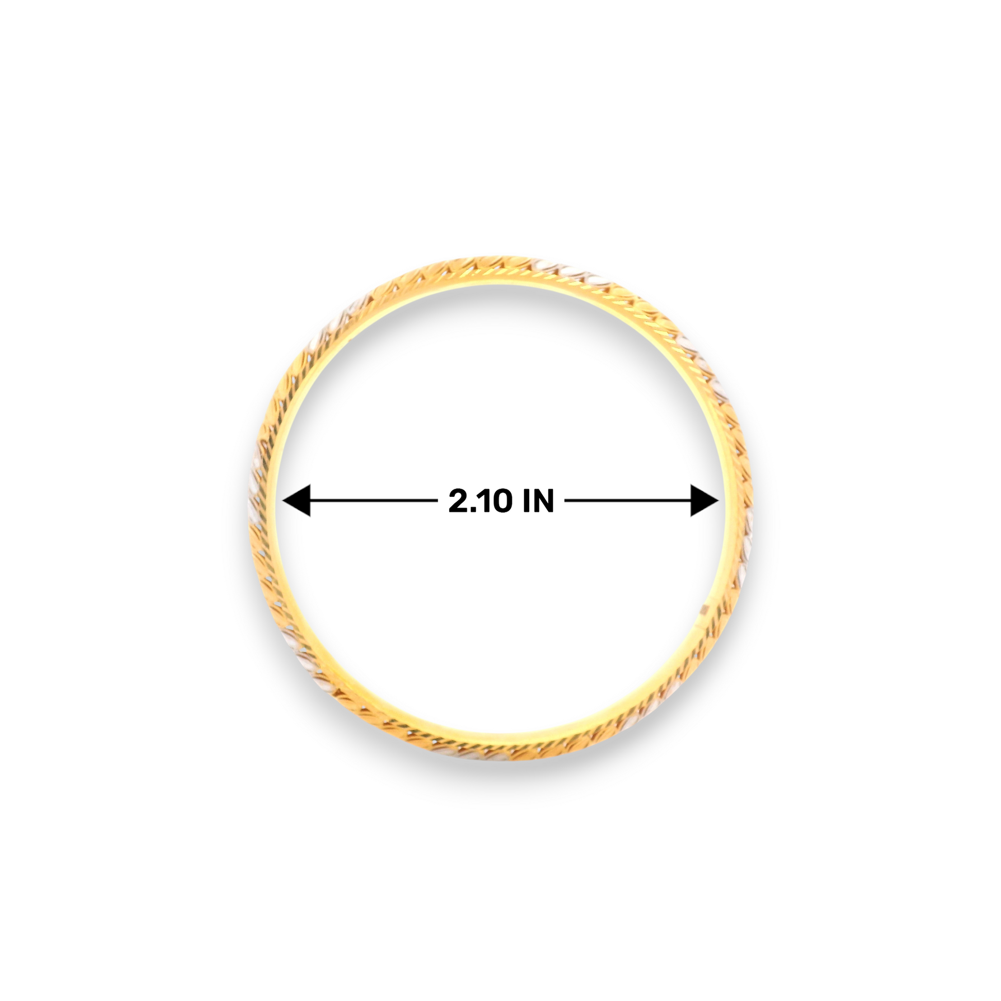 “22kt Gold Ladies Bangle RJLB3411B – Slim 2.10 inch twisted dual-tone design – Regal Jewels Chicago”
“RJLB3411B traditional gold bangle – Lightweight women’s 22kt jewelry – Regal Jewels USA”
“Elegant 22kt gold women’s bangle RJLB3411B – Slim handcrafted design – Regal Jewels Chicago jewelry”