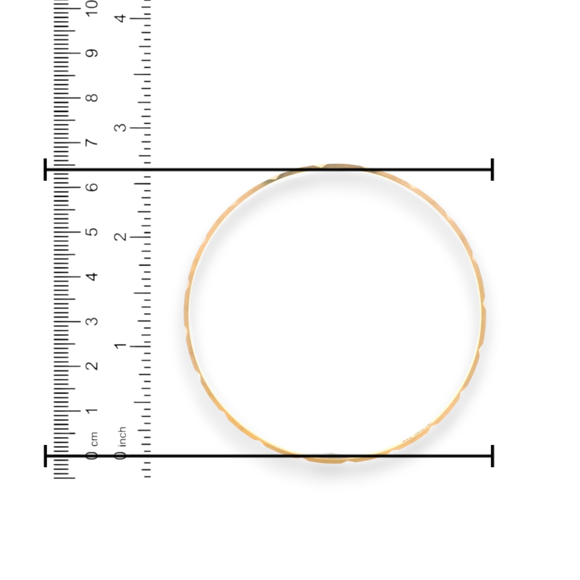 Slim Faceted Kada, Ruler Scale Measurement Reference – RJLB3552D