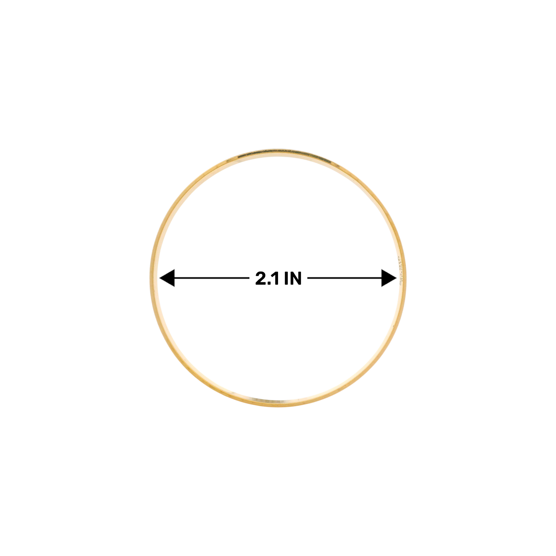 22kt Gold Ladies Bangle RJLB4023C – size 2.2 inch, slim lightweight engraved pattern bangle, traditional daily wear kada – Regal Jewels Chicago