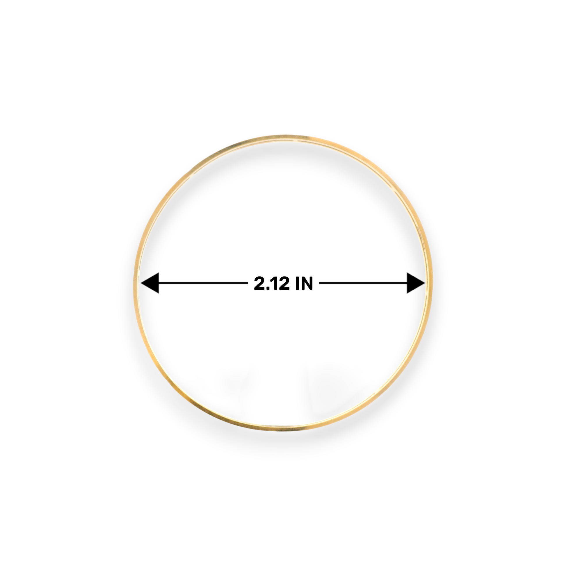 22kt Gold Ladies Bangle – Slim Kada with Fine Textured Finish, Size 2.12 Inch Diameter – RJLB4035C