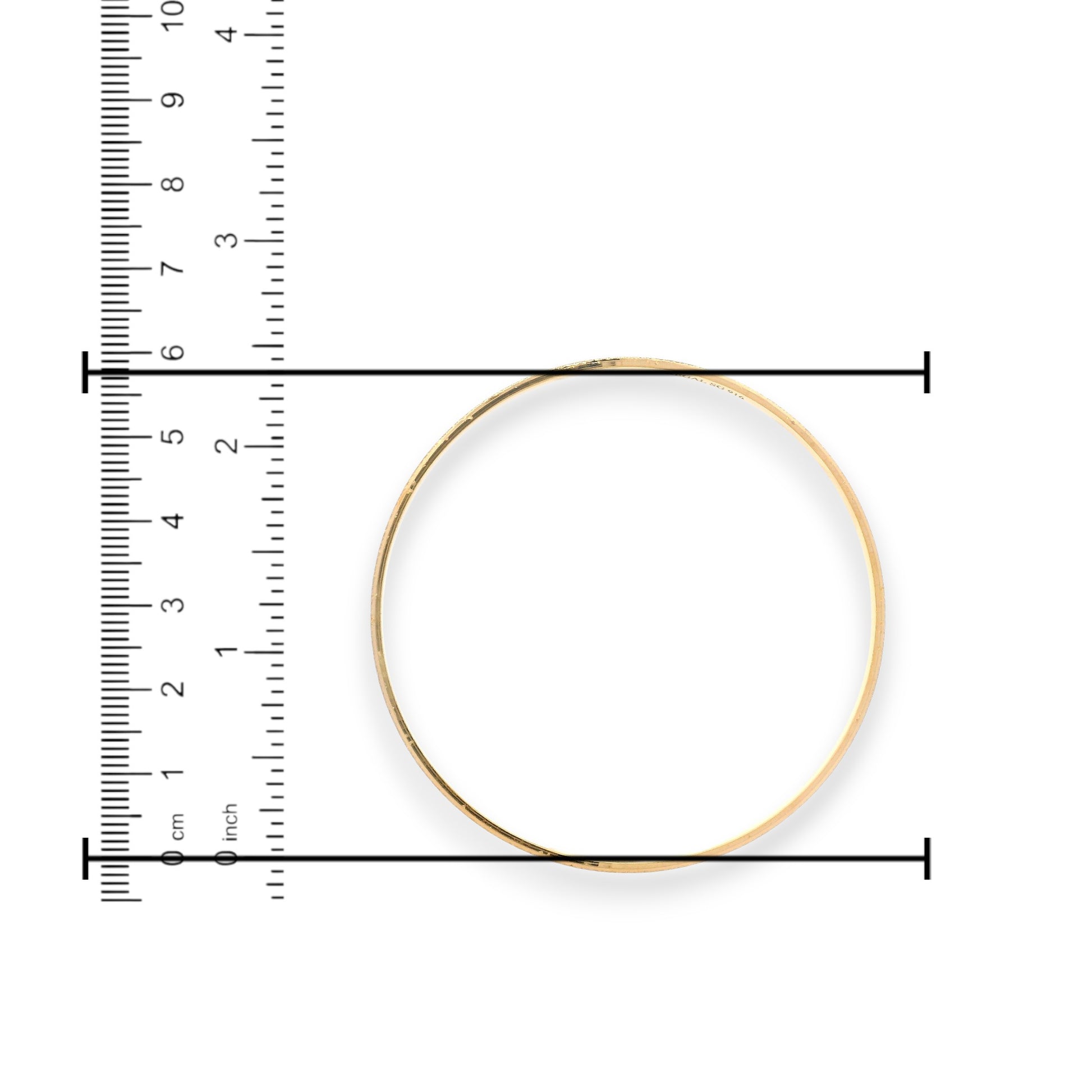 22kt Gold Ladies Bangles – 2.6 in diameter measurement | Model RJLB4037 – Regal Jewels Chicago