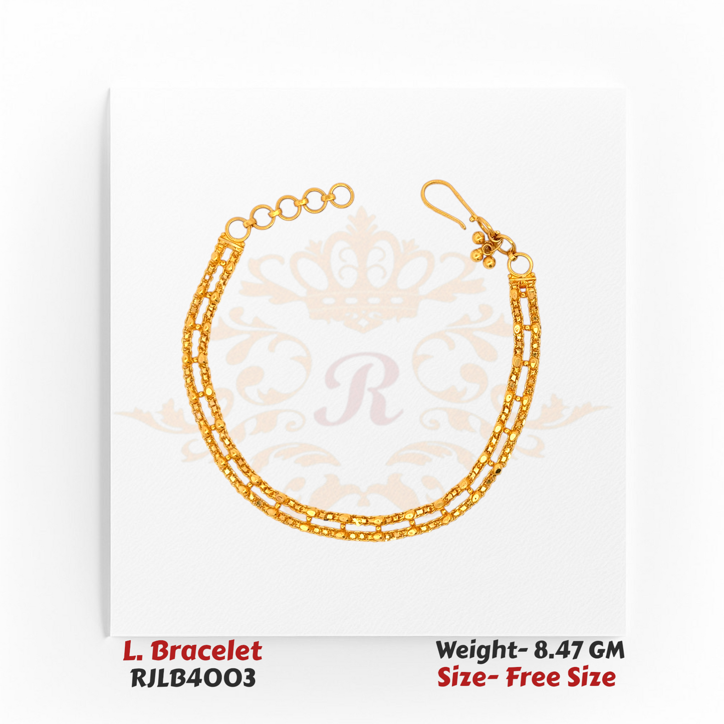 Dual-Link Open Chain Ladies Bracelet – RJLB4003
