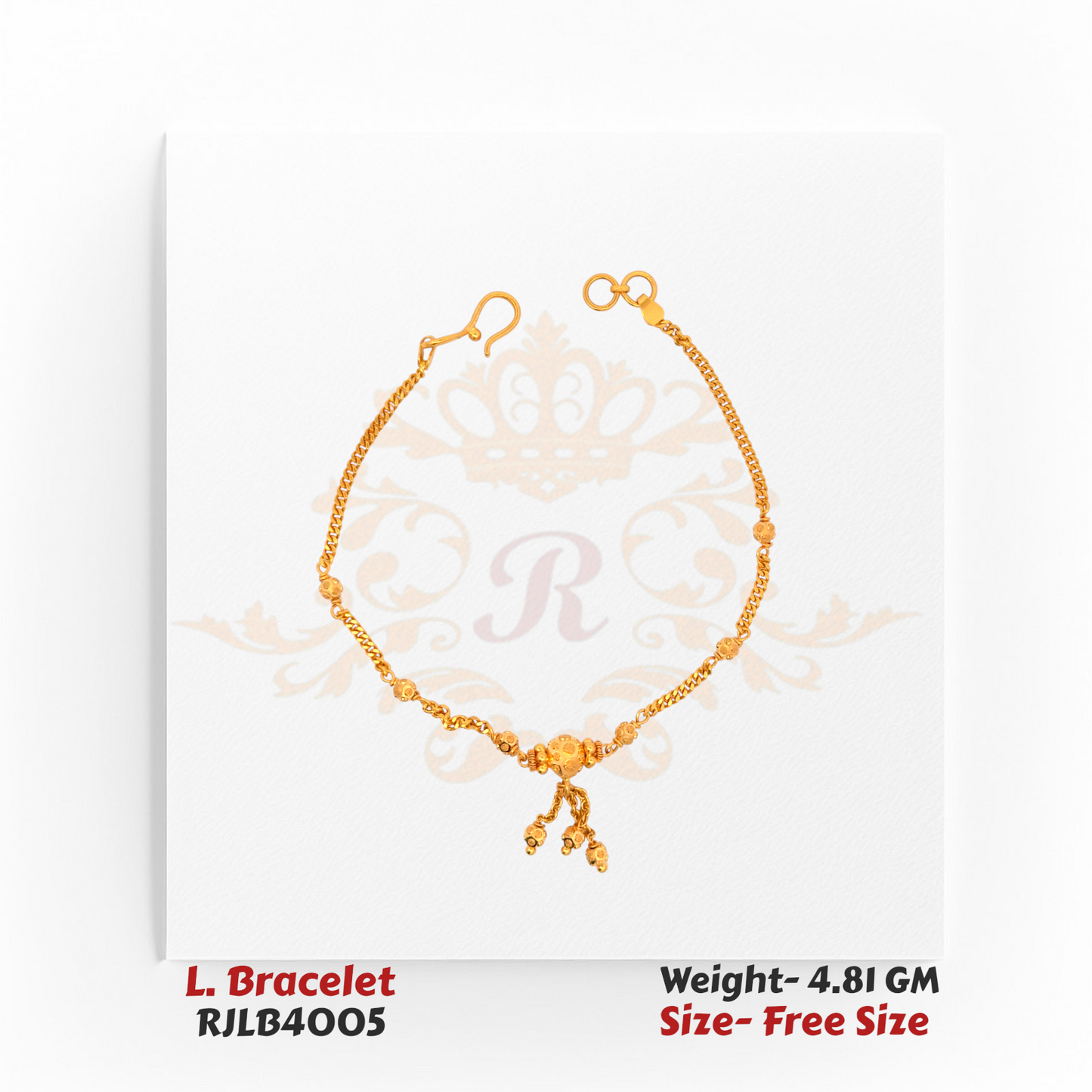 Dangling Charm Ladies Bracelet – RJLB4005