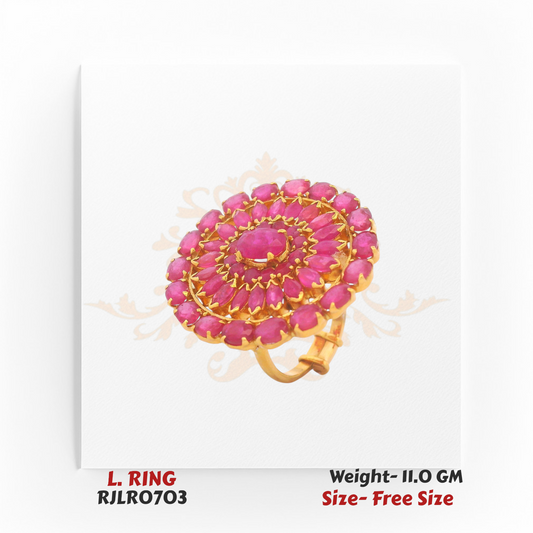 Ruby Grand Circular Ladies Ring – RJLR0703