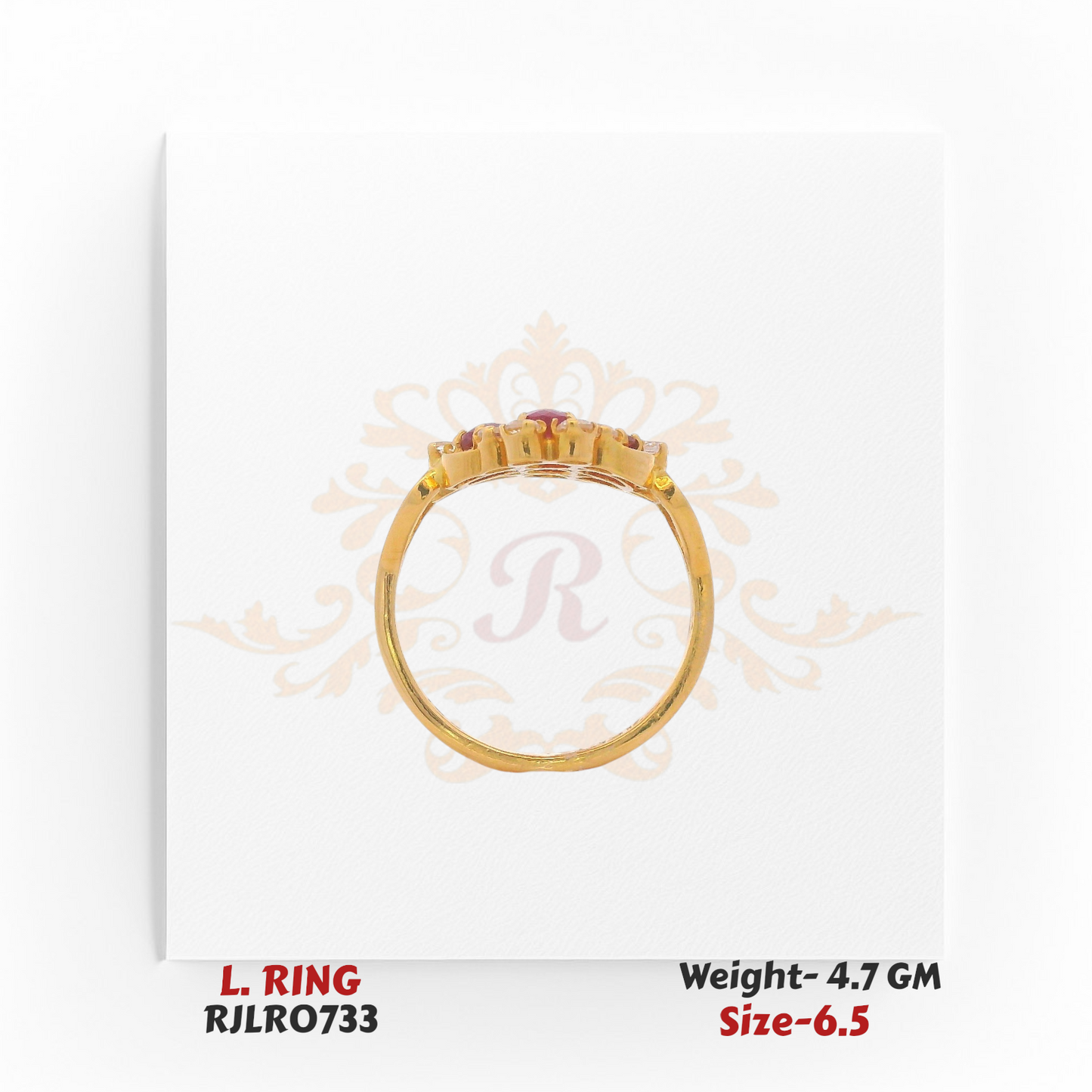 Ruby Floral Cluster Ladies Ring – RJLR0733