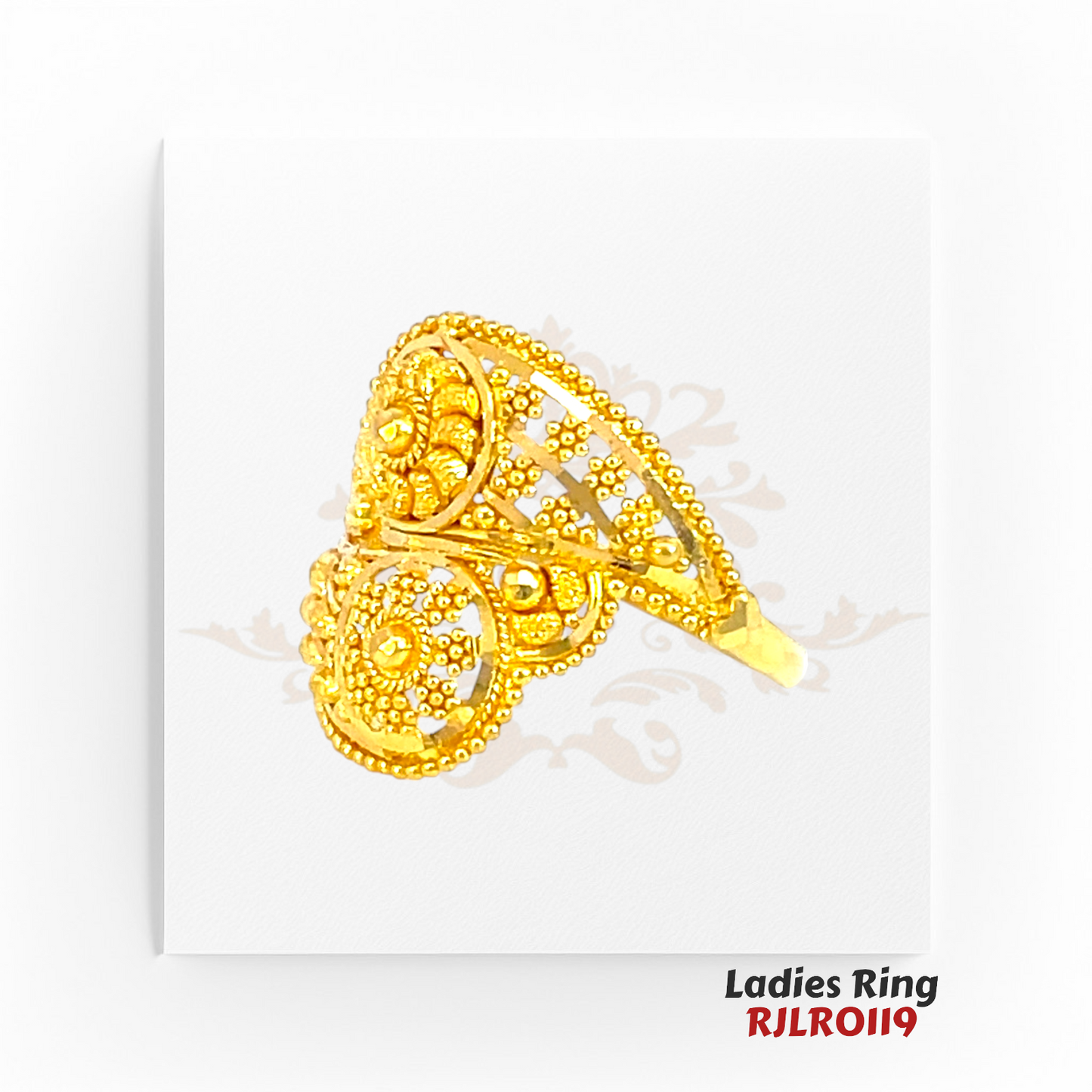 22kt Gold Ladies Ring RJLR0119 | Classic Gold Ring | Regal Jewels
