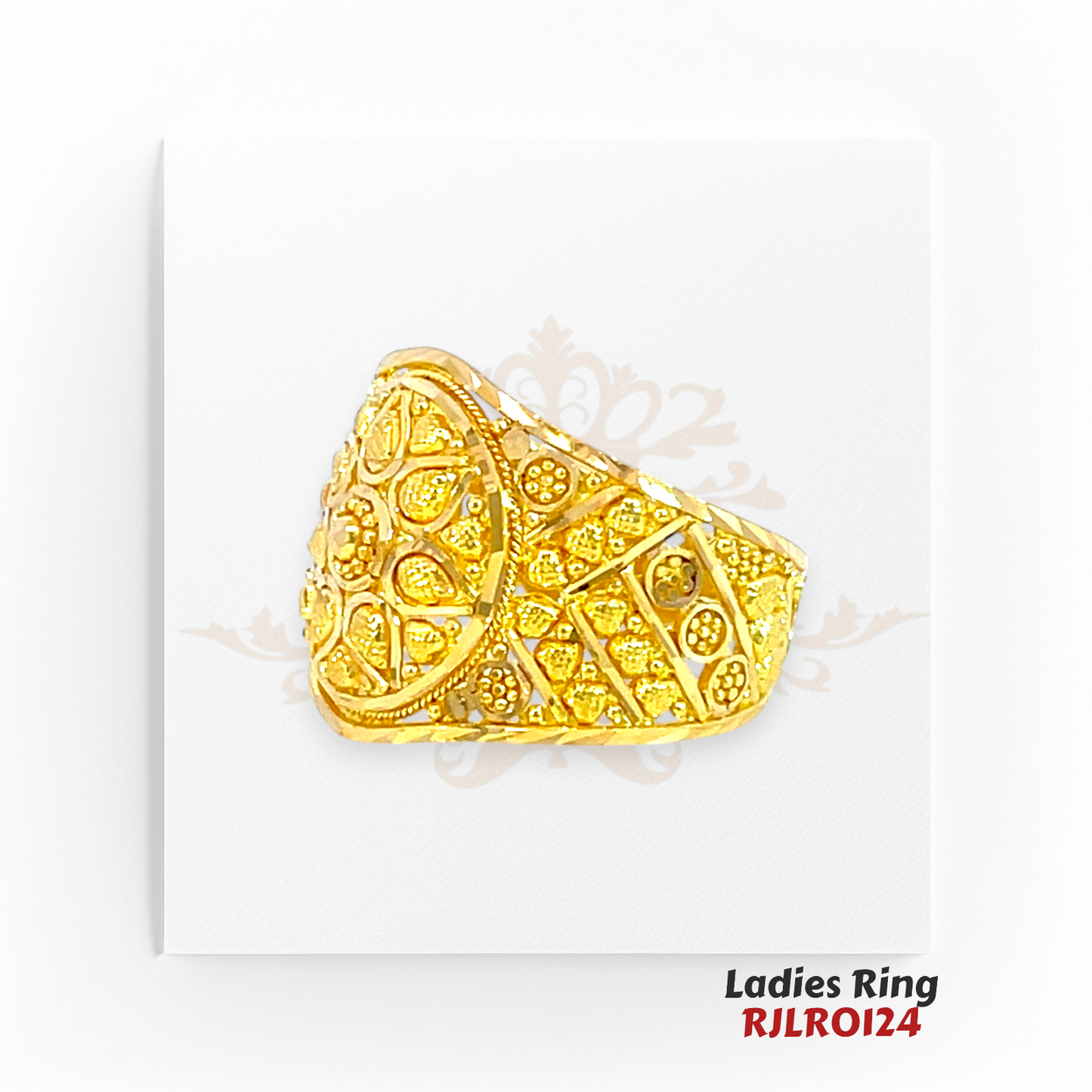 22kt Gold Ladies Ring RJLR0124 | Elegant Gold Ring | Regal Jewels