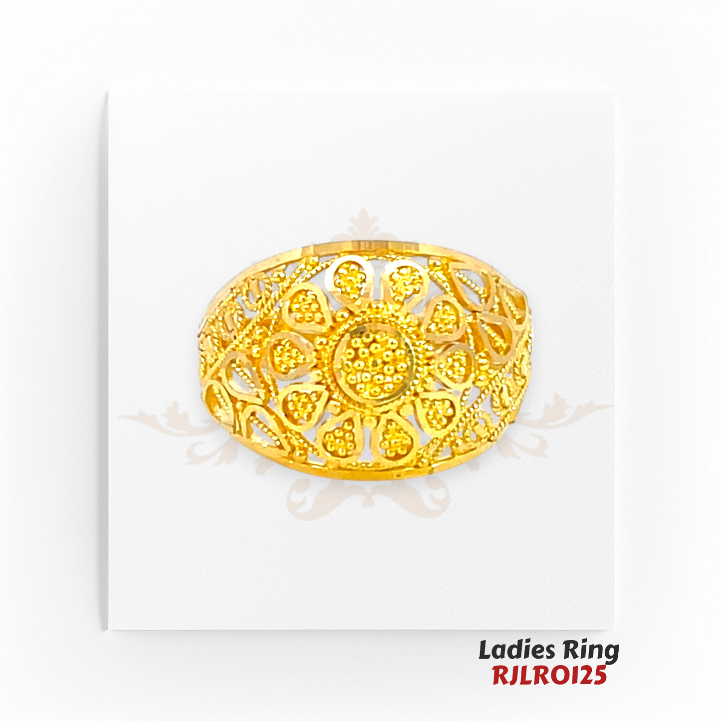 22kt Gold Ladies Ring RJLR0125 | Stylish Gold Ring | Regal Jewels