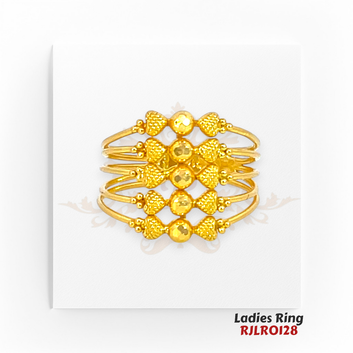 22kt Gold Ladies Ring RJLR0128 | Elegant Gold Ring | Regal Jewels