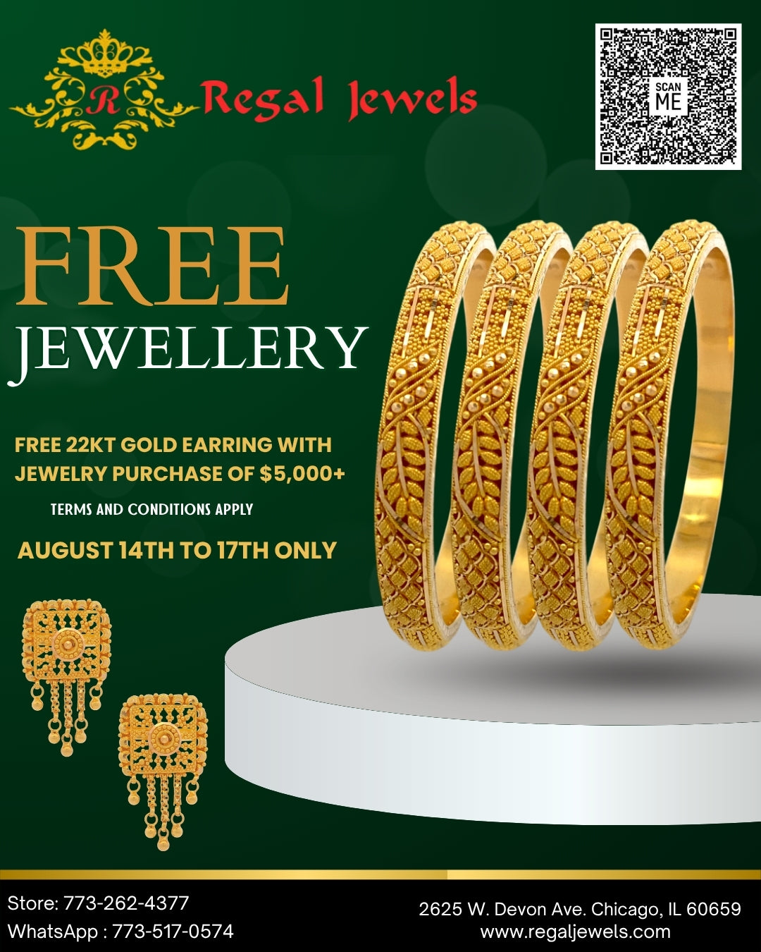 22k Gold 4 Bangles