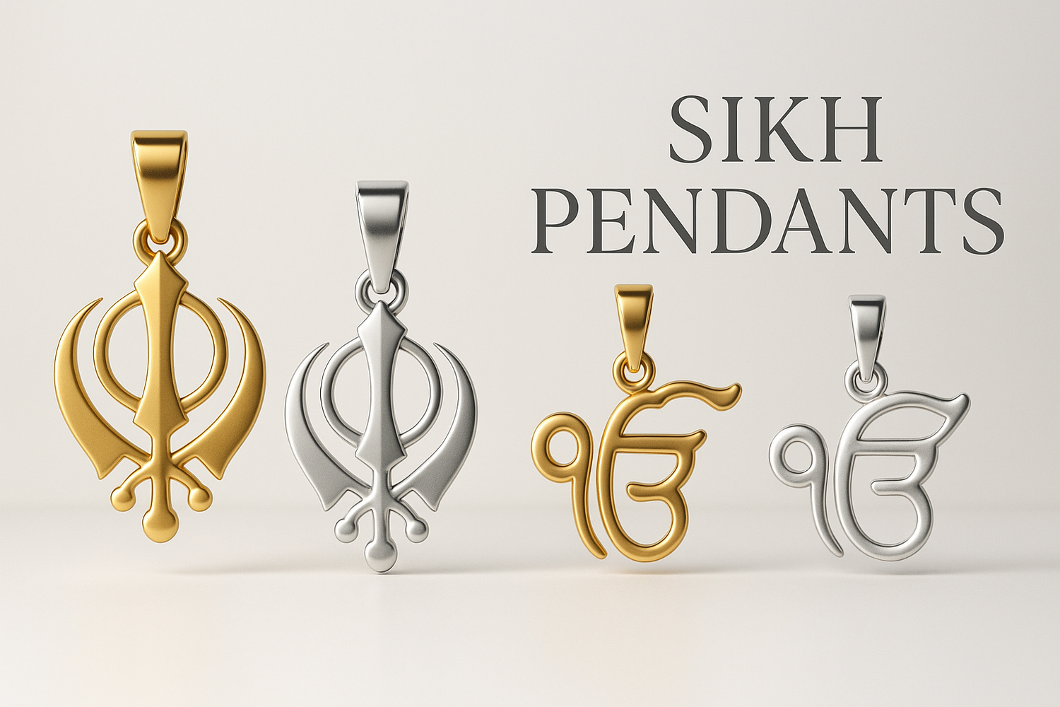 22k Gold Sikh Pendants