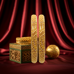 22kt Gold Bangles – RJLB3271 (2 Bangles) | Traditional Filigree Design