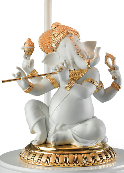 Bansuri Ganesha Table Lamp. Golden Luster (US)