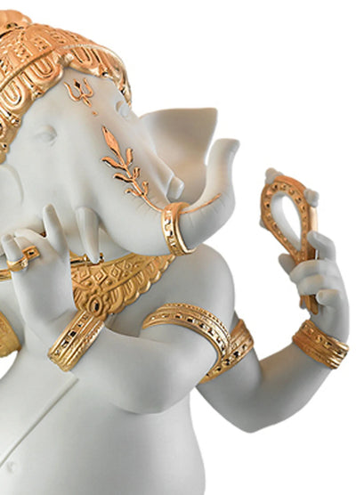 Bansuri Ganesha Table Lamp. Golden Luster (US)