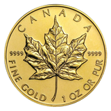 "Display Only Call for Availability and Price" 1 oz Canadian Gold Maple Leaf Coin (Random Year, .9999 Pure)