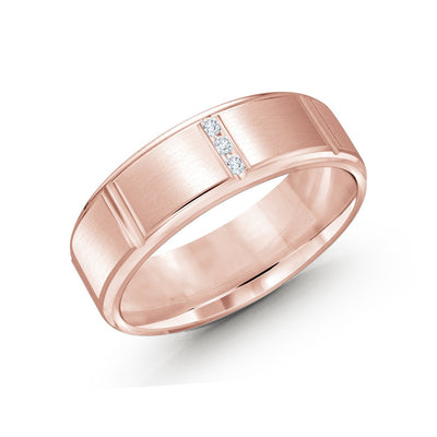 MALO Gold Diamond Band – Brushed Finish Modern Design (JMD-1088)-Regal Jewels