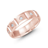 MALO Diamond Men’s Band – Modern Faceted Design with Round Diamond Accents – JMD-388-Regal Jewels