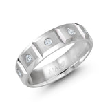 MALO Diamond Men’s Band – Modern Faceted Design with Round Diamond Accents – JMD-388-Regal Jewels