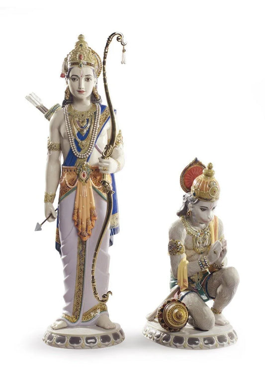 Lakshman and Hanuman Sculpture. Limited Edition