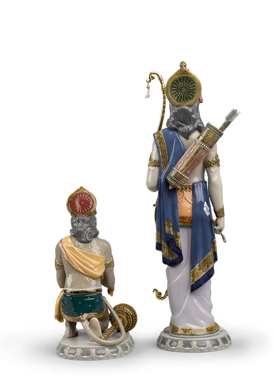 "Display Only Call for Availability and Price" Lakshman and Hanuman Sculpture. Limited Edition