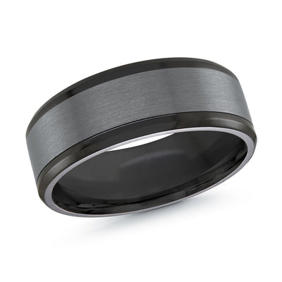 MALO tantalum premium fit band brushed center polished edges modern men’s wedding ring TANT-113_Regal Jewels