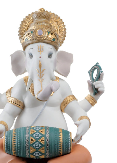 "Display Only Call for Availability and Price" Mridangam Ganesha Figurine. Limited Edition