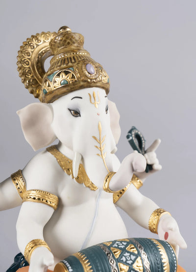 "Display Only Call for Availability and Price" Mridangam Ganesha Figurine. Limited Edition