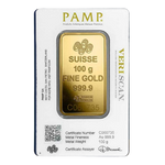 "Display Only Call for Availability and Price" PAMP Suisse Gold Bar, 100 Gram, .9999 Pure