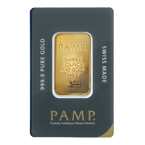 PAMP Suisse 999.9 Pure 1oz Gold Bar NEW