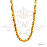 The Gold Chain RJGC2031, a 22k gold chain with a simple yet elegant design. The chain is 18 inches in length and features a secure lobster clasp closure. Weighing 22.50 grams, it is a beautiful and classic piece of jewelry that would make a great addition to any collection.