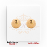 22KT Gold Ladies Earring Pair – Faceted Dome Design – 1.67 gm (RJLE3704)