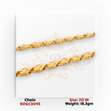 Elegant 22kt gold heart link necklace 20 inch fine gold jewelry ROGC3095