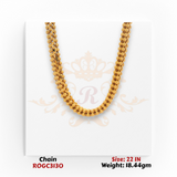Elegant 22kt gold bead-style chain necklace 22 inch lightweight daily wear chain ROGC3130