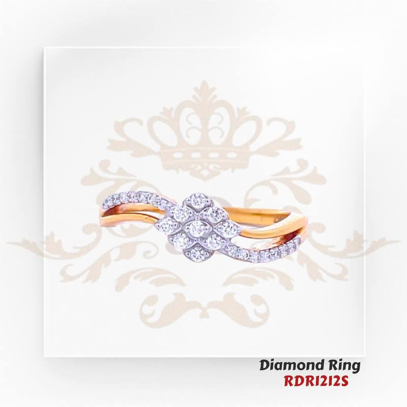 18kt gold diamond ring weighing 3.08 gm. Size 6. The diamond is of VVS2-VS1 clarity and F-G color. Total diamond weight is 0.16 ct.